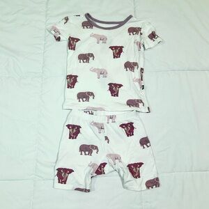 Kyte Baby Short Sleeve Pajamas in Elephant